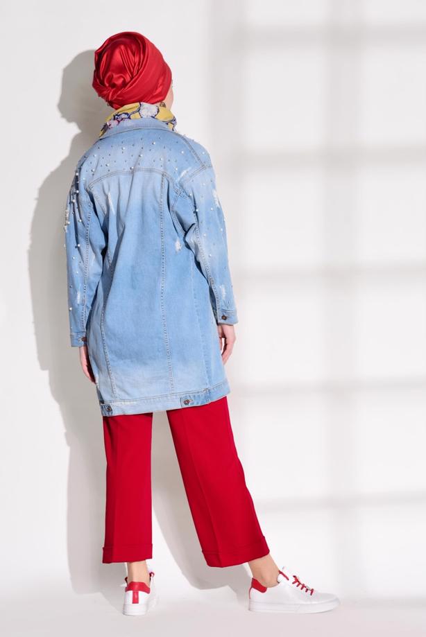 Hijab-Kleidung  T 8664 Mısra-Fermuar Detaylı Pantolon - TRENDTESETTÜR