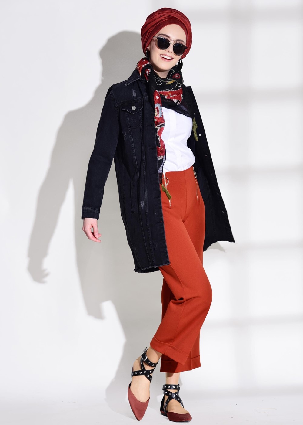 Vêtements hijab BRUN PANTALON DÉTAILLÉ À FERMETURE ÉCLAIR T 8664