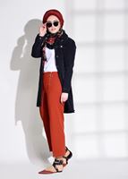 Vêtements hijab BRUN PANTALON DÉTAILLÉ À FERMETURE ÉCLAIR T 8664