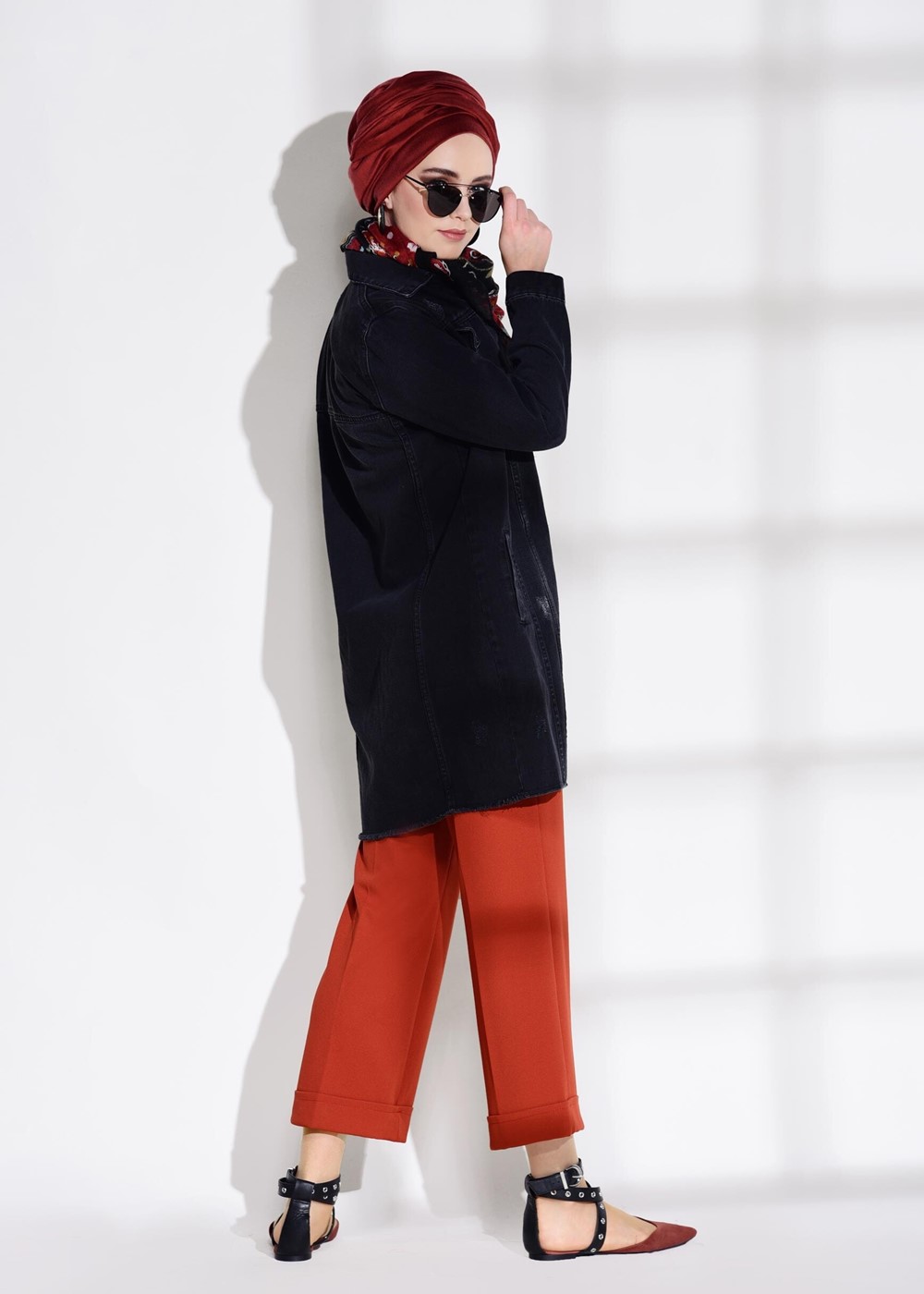 Vêtements hijab BRUN PANTALON DÉTAILLÉ À FERMETURE ÉCLAIR T 8664