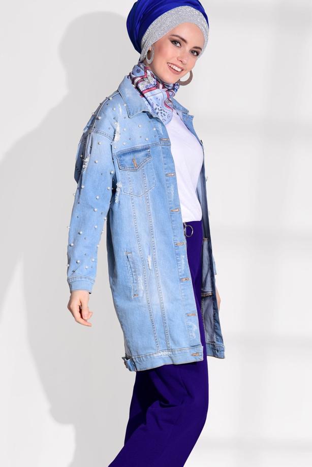 Hijab-Kleidung  T 8664 Mısra-Fermuar Detaylı Pantolon - TRENDTESETTÜR