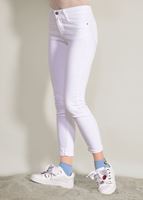 Tesettür giyim BEYAZ T 8928 Ksd-Likralı Yüksek Bel Pantolon