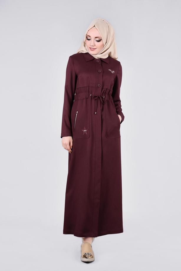 Tesettür giyim  T 1011 Taylor Pardesü-Alv Fashion - TRENDTESETTÜR