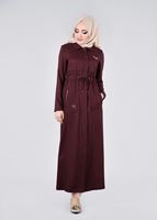 Tesettür giyim BORDO T 1011 Taylor Pardesü-Alv Fashion