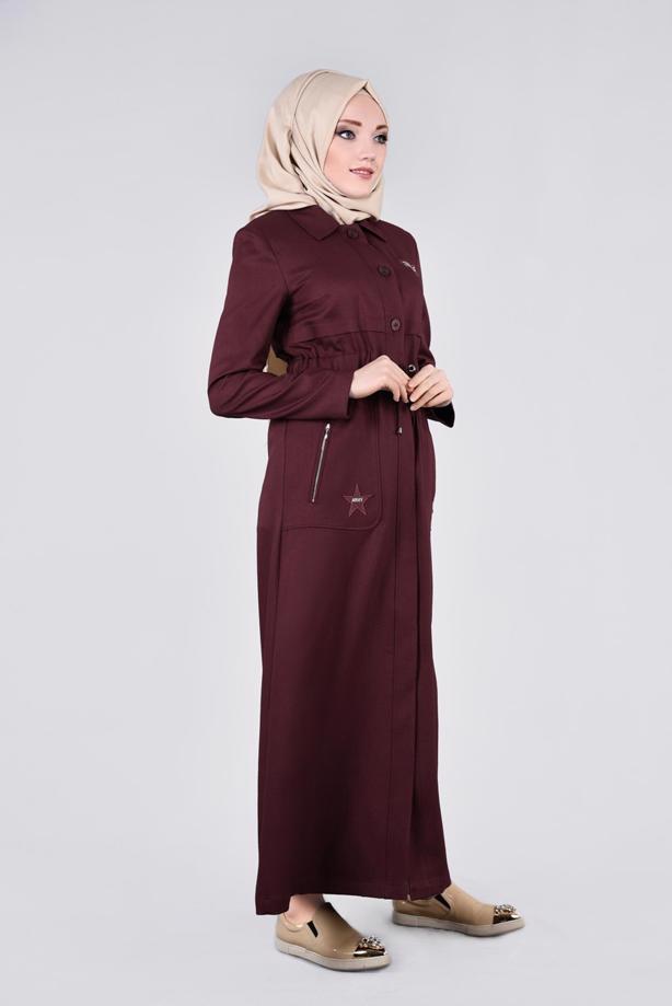 Tesettür giyim  T 1011 Taylor Pardesü-Alv Fashion - TRENDTESETTÜR
