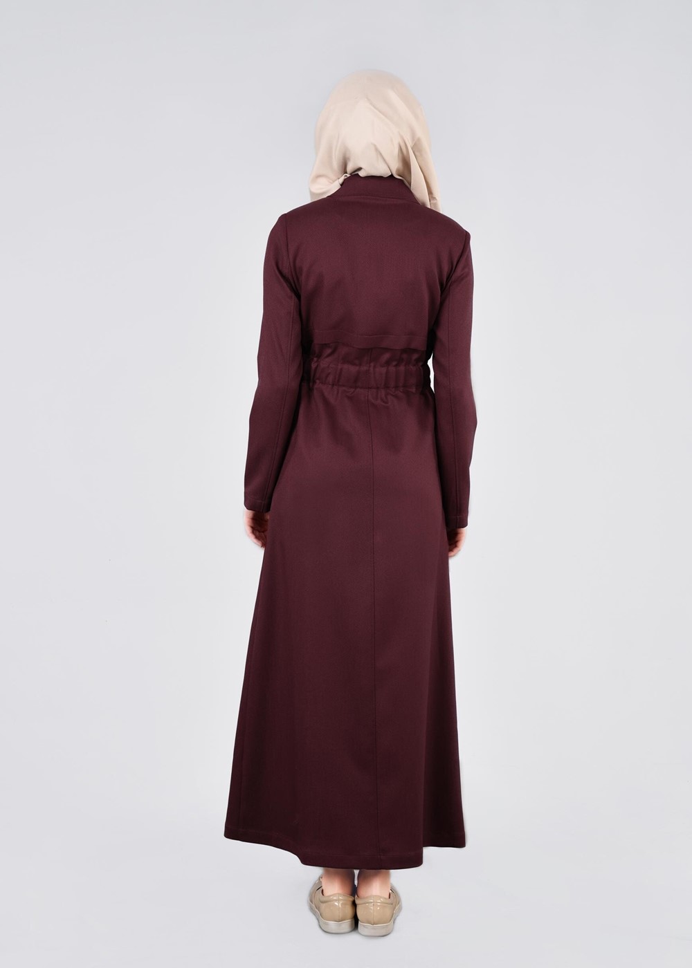 Tesettür giyim BORDO T 1011 Taylor Pardesü-Alv Fashion