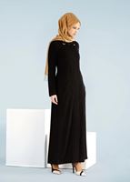 Tesettür giyim SİYAH T 1023 Gino Pardesü-Alv Fashion