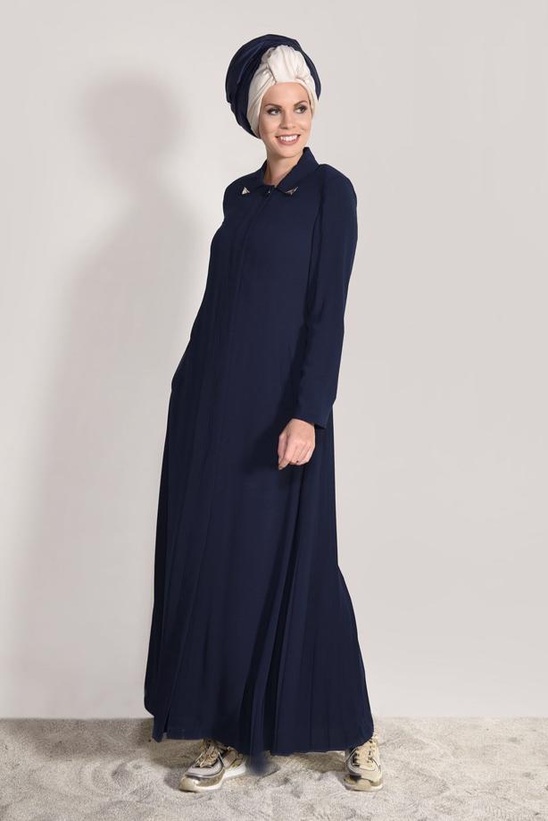 Tesettür giyim  T 1023 Gino Pardesü-Alv Fashion - TRENDTESETTÜR