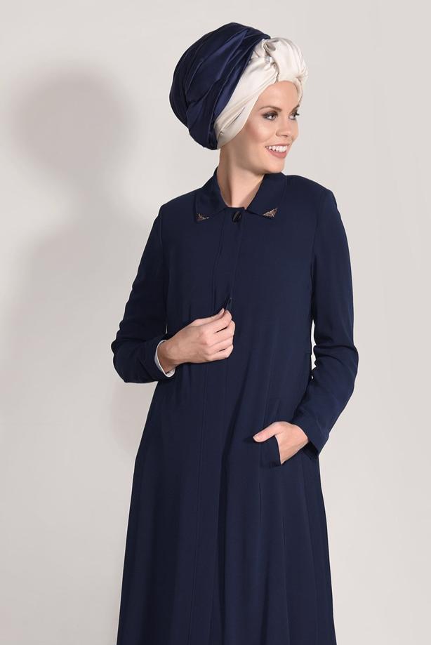 Tesettür giyim  T 1023 Gino Pardesü-Alv Fashion - TRENDTESETTÜR