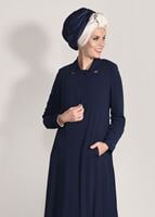 Tesettür giyim LACİVERT T 1023 Gino Pardesü-Alv Fashion