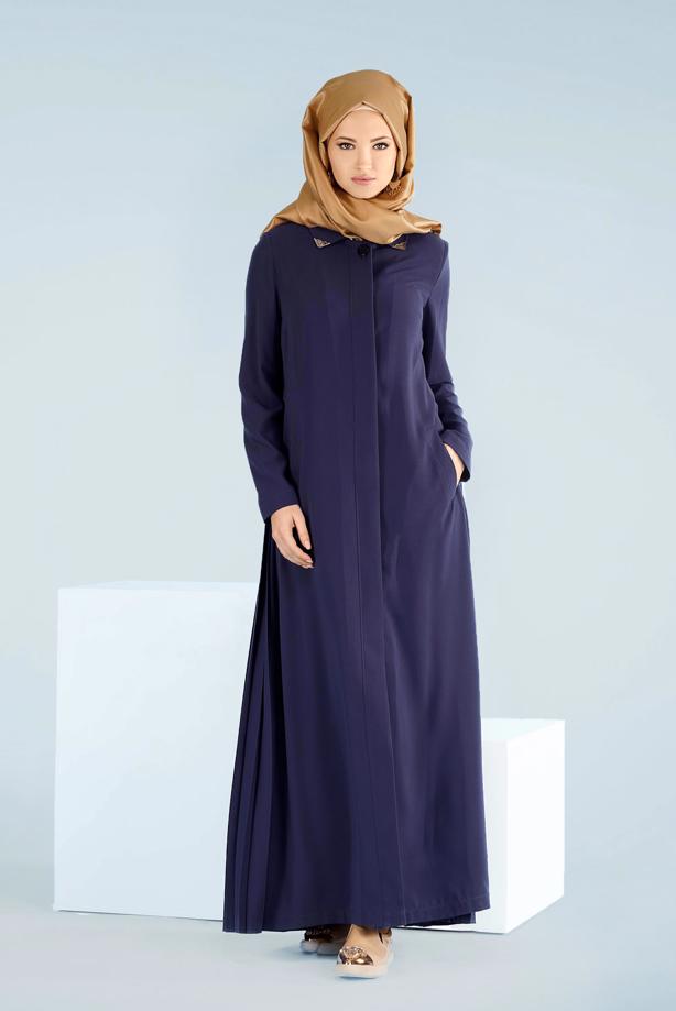 Tesettür giyim  T 1023 Gino Pardesü-Alv Fashion - TRENDTESETTÜR