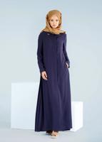 Tesettür giyim LACİVERT T 1023 Gino Pardesü-Alv Fashion