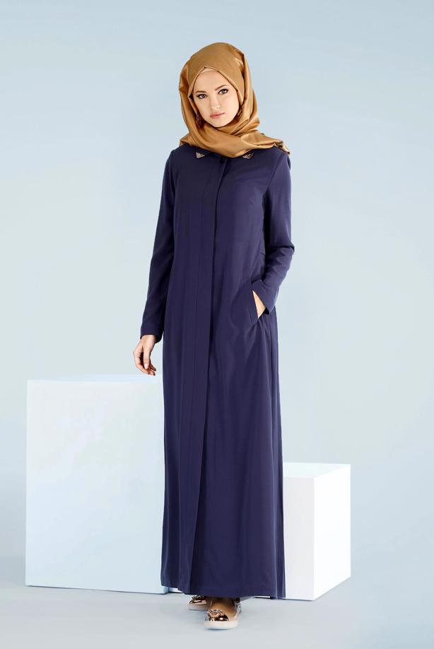 Tesettür giyim  T 1023 Gino Pardesü-Alv Fashion - TRENDTESETTÜR