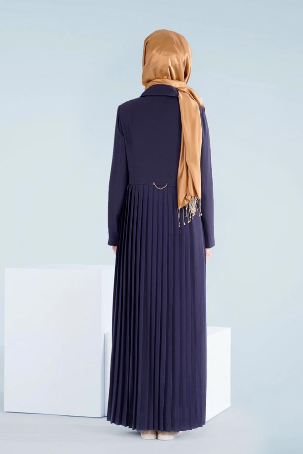 Tesettür giyim  T 1023 Gino Pardesü-Alv Fashion - TRENDTESETTÜR