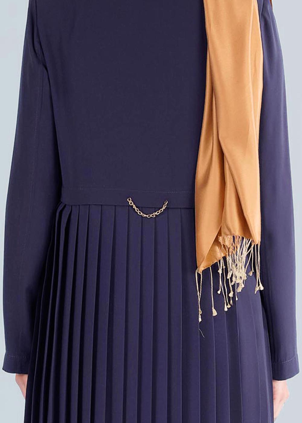 Tesettür giyim LACİVERT T 1023 Gino Pardesü-Alv Fashion