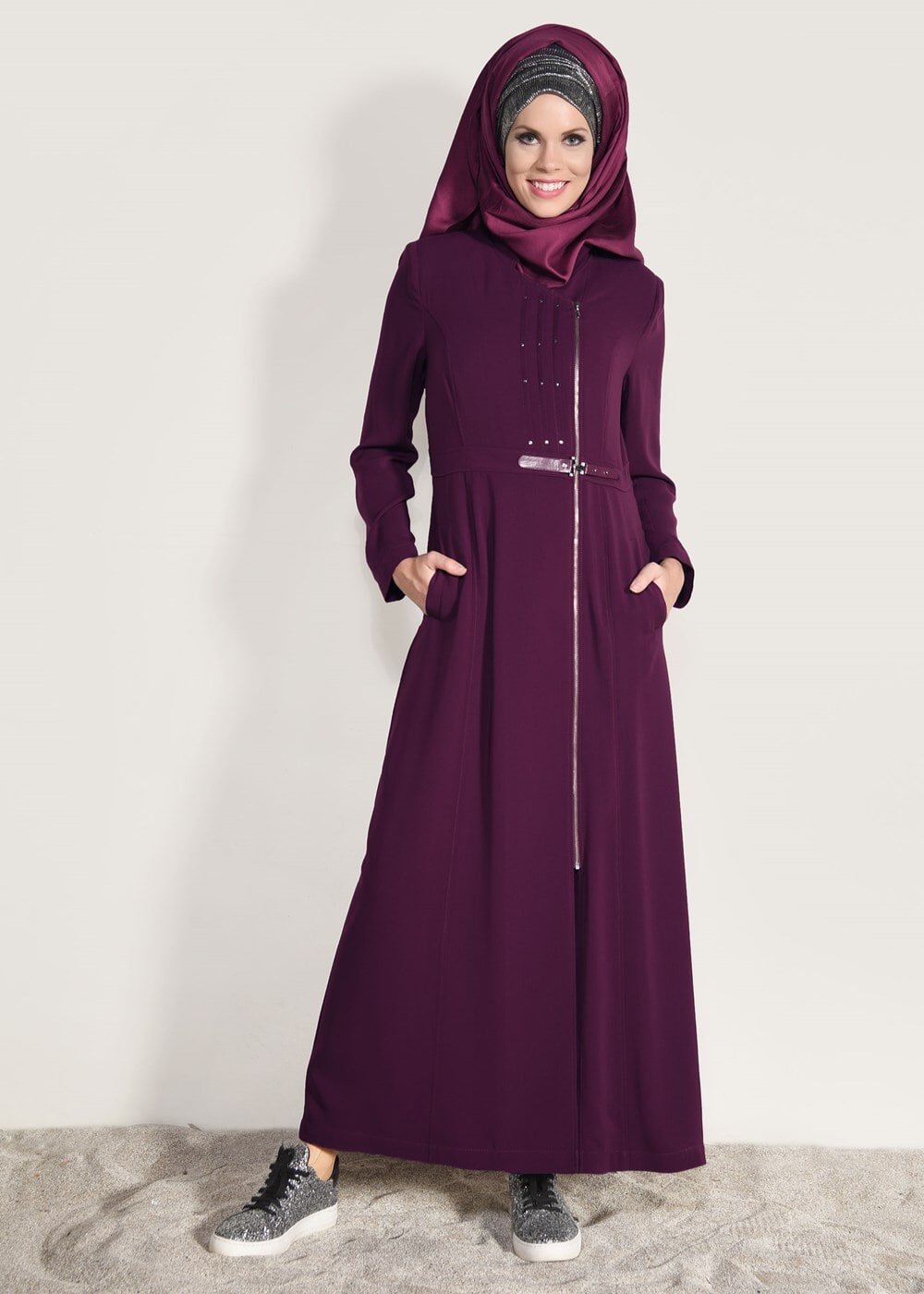 Tesettür giyim MÜRDÜM T 1036 Virona Tesettür Pardesü-Alv Fashion