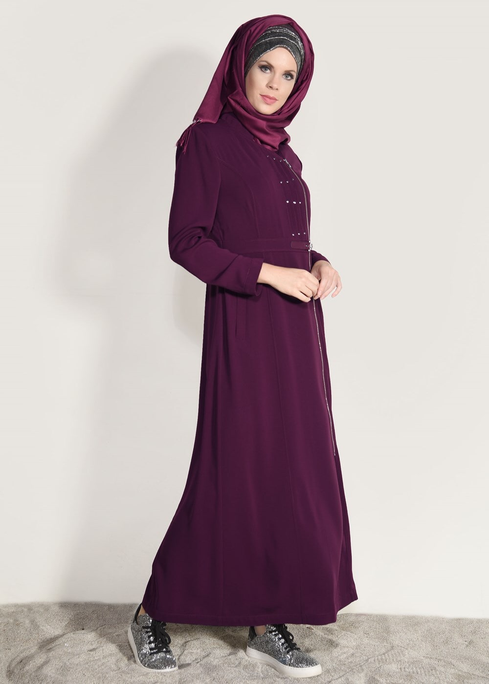 Tesettür giyim MÜRDÜM T 1036 Virona Tesettür Pardesü-Alv Fashion