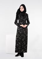 Hijab clothing GREY PATTERNED TOPCOAT 1041 