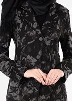 Tesettür giyim GRİ DESENLİ PARDESÜ 1041 