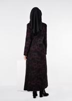 Hijab clothing PLUM PATTERNED TOPCOAT 1041 
