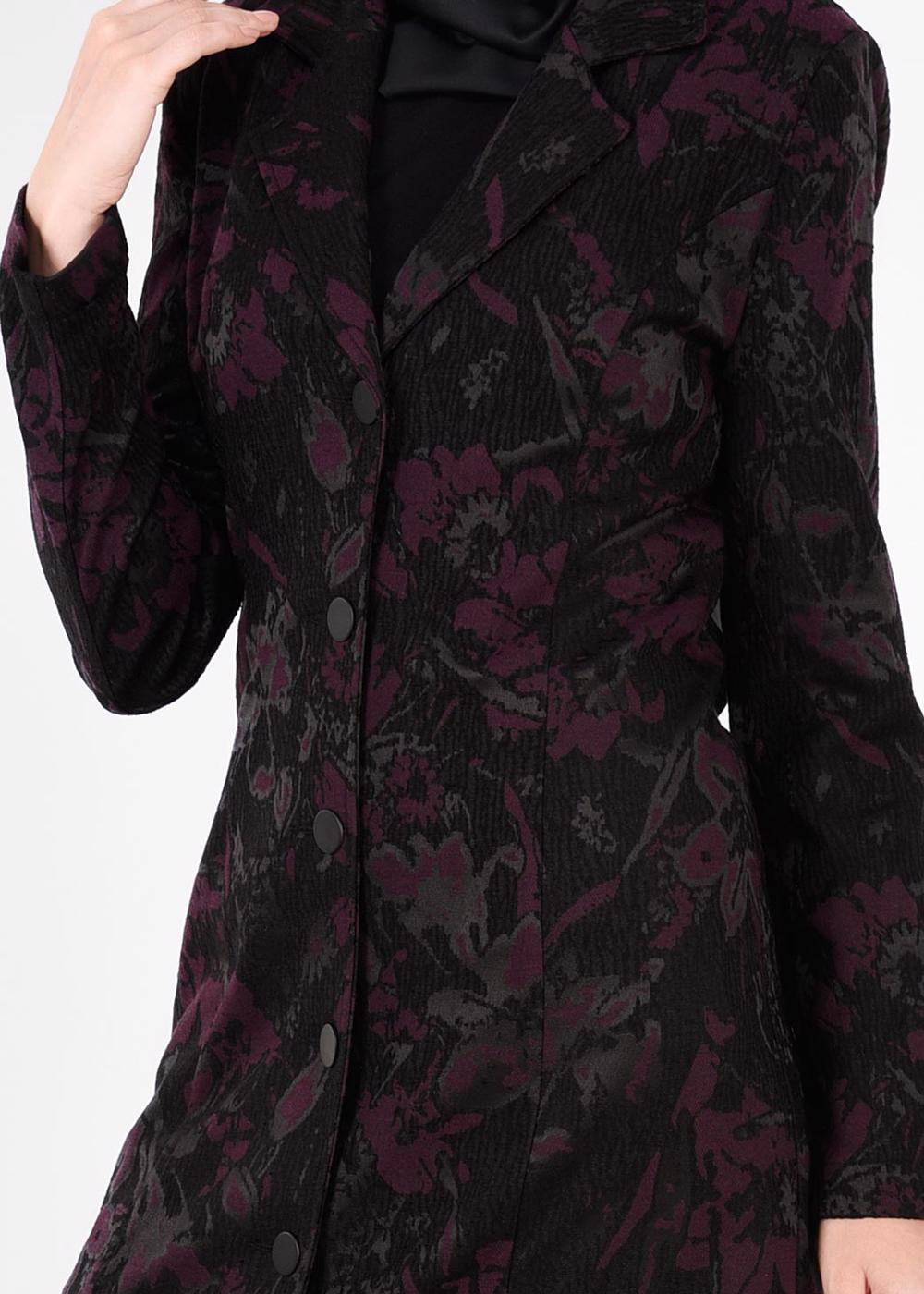 Tesettür giyim MÜRDÜM DESENLİ PARDESÜ 1041 