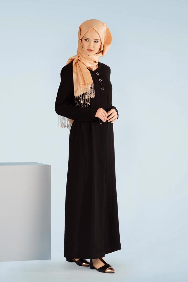 Vêtements hijab  T 1049 Orlando Tesettür Pardesü-Alv Fashion - TRENDTESETTÜR