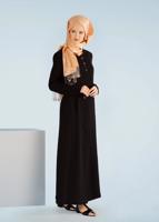 Vêtements hijab NOIR T 1049 Orlando Tesettür Pardesü-Alv Fashion