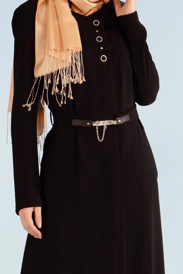 Vêtements hijab  T 1049 Orlando Tesettür Pardesü-Alv Fashion - TRENDTESETTÜR