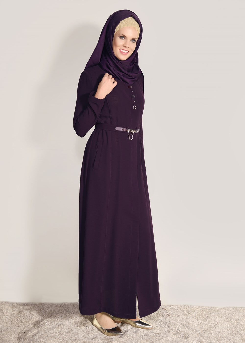 Tesettür giyim MÜRDÜM T 1049 Orlando Tesettür Pardesü-Alv Fashion