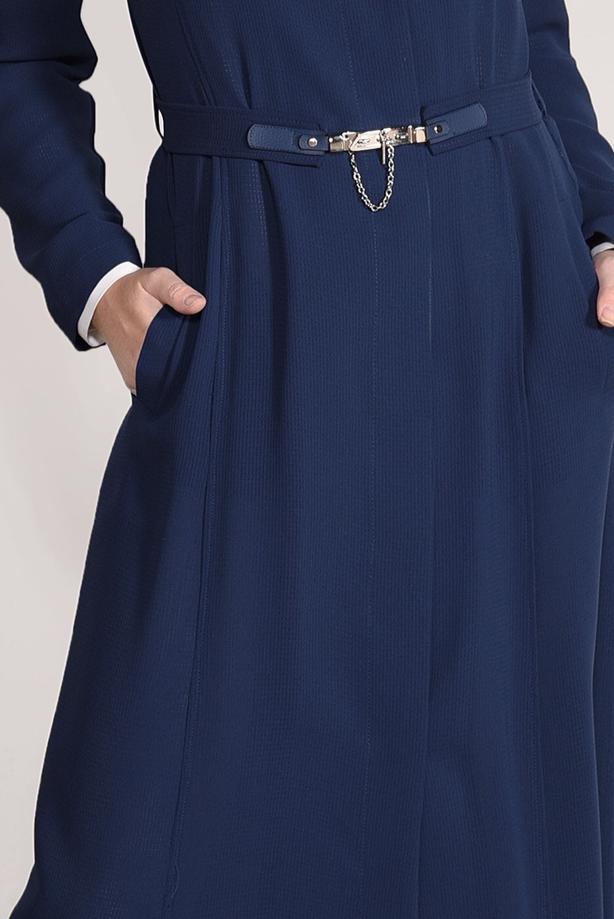 Tesettür giyim  T 1049 Orlando Tesettür Pardesü-Alv Fashion - TRENDTESETTÜR