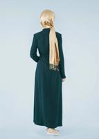 Vêtements hijab VERT T 1049 Orlando Tesettür Pardesü-Alv Fashion