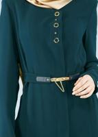 Vêtements hijab VERT T 1049 Orlando Tesettür Pardesü-Alv Fashion