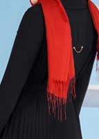 Tesettür giyim SİYAH T 1074 Elvan 3731 Pardesü-Alv Fashion