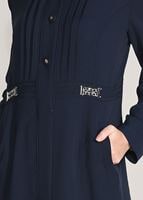 Tesettür giyim LACİVERT T 1079 Kiwon Pardesü-Alv Fashion