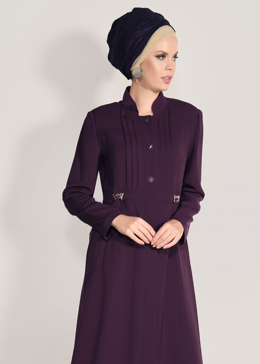 Tesettür giyim MÜRDÜM T 1079 Kiwon Pardesü-Alv Fashion