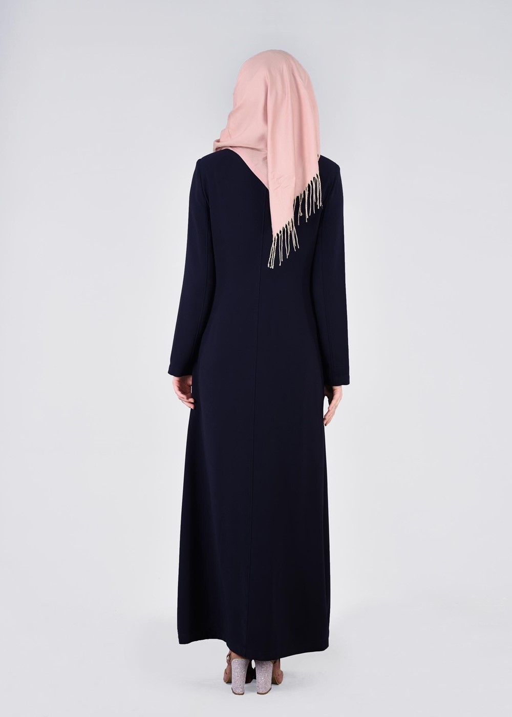 Tesettür giyim LACİVERT T 1087 Maral 5985 Pardesü-Alv Fashion