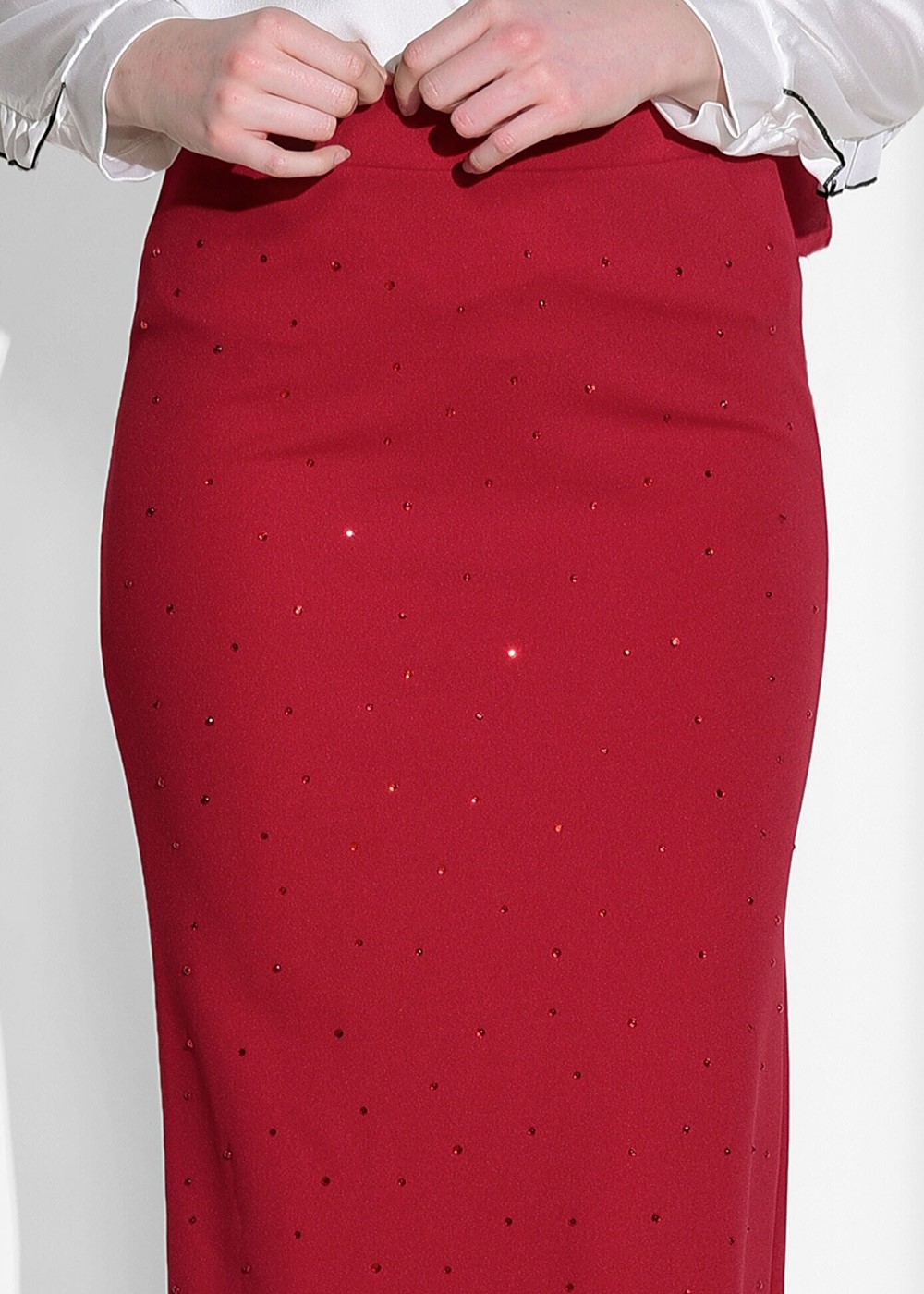 Tesettür giyim KIRMIZI 69341 ETEK