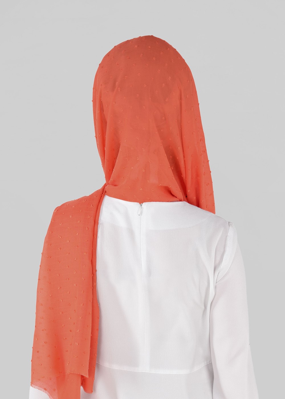Vêtements hijab ORANGE CHÂLE EN CRÊPE SOYEUX 48030-2