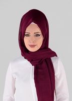 Tesettür giyim BORDO T 47220 Bonjela- Koton Şal