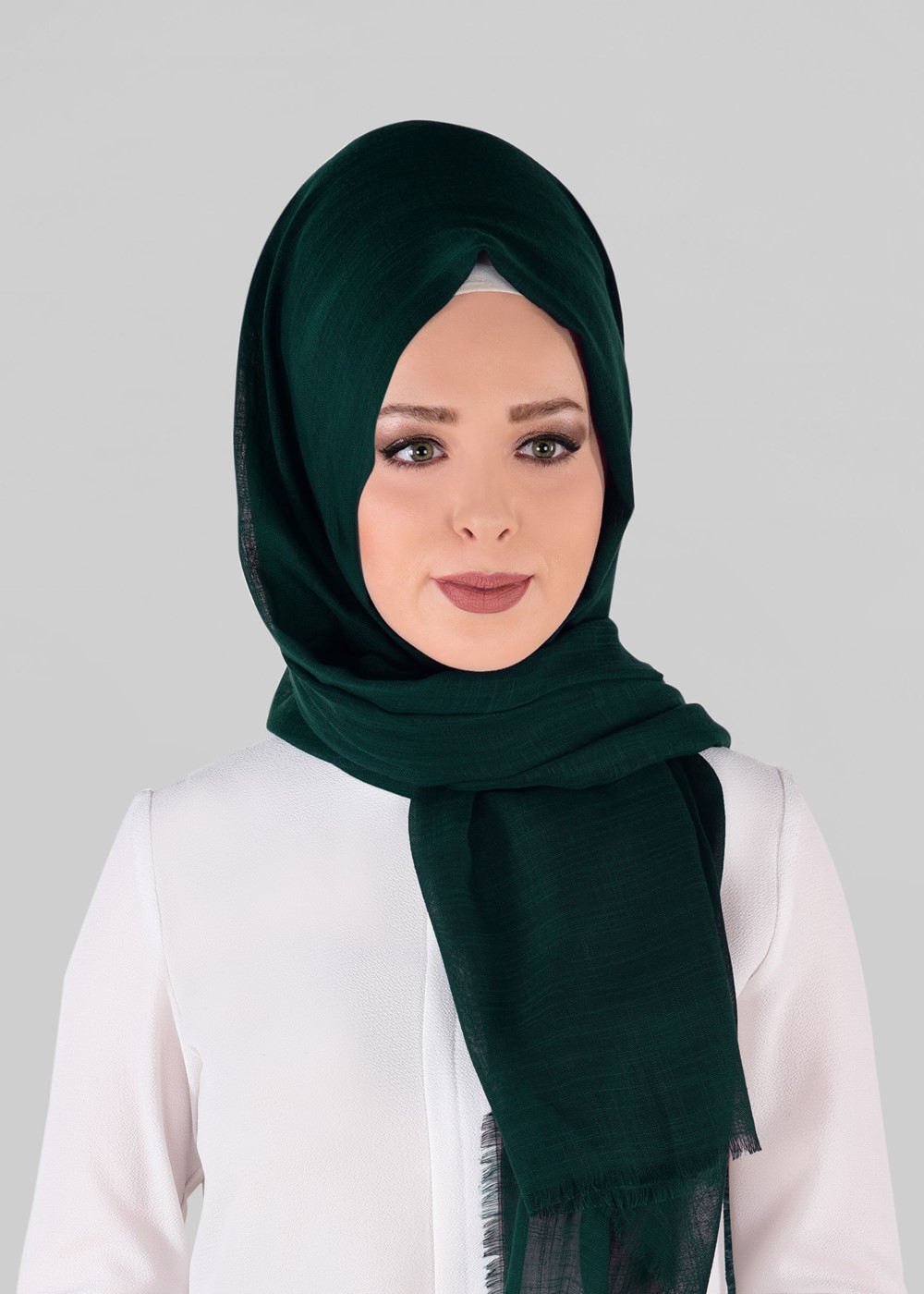 Tesettür giyim YEŞİL T 47220 Bonjela- Koton Şal
