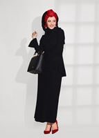 Vêtements hijab NOIR  JUPE PLISSÉE 2 PIÈCES 791