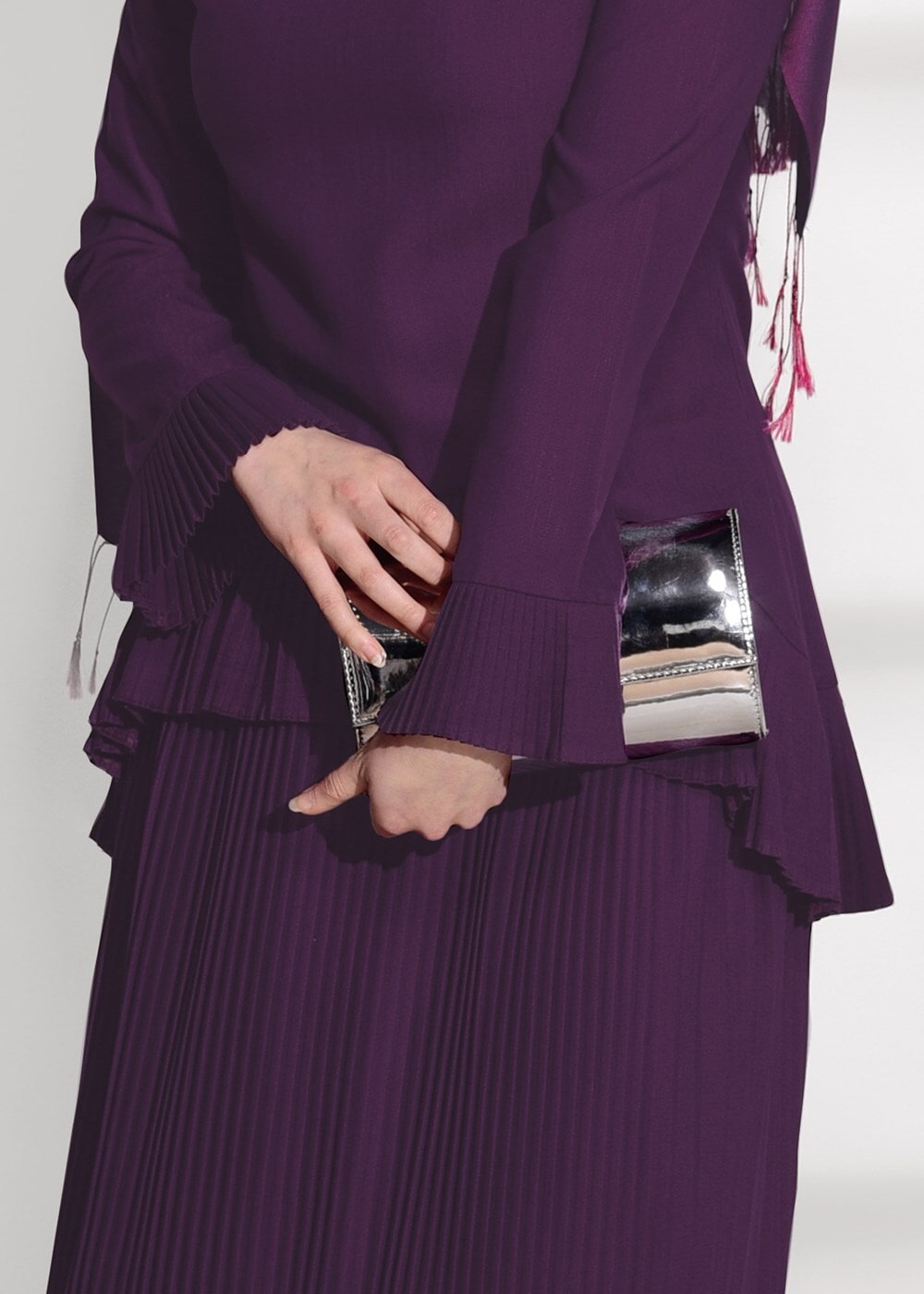 Vêtements hijab POURPRE  JUPE PLISSÉE 2 PIÈCES 791