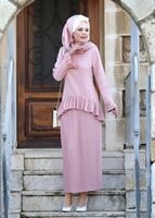 Vêtements hijab POUDRE  JUPE PLISSÉE 2 PIÈCES 791