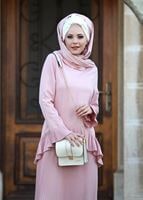 Vêtements hijab POUDRE  JUPE PLISSÉE 2 PIÈCES 791