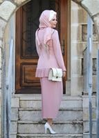 Vêtements hijab POUDRE  JUPE PLISSÉE 2 PIÈCES 791