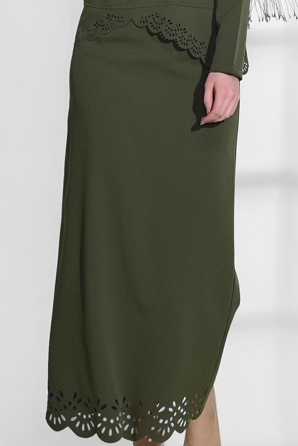 Vêtements hijab   LASER CUT SKIRTED SUIT T 801 - TRENDTESETTÜR