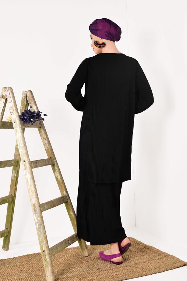 Vêtements hijab  PLEATED SKIRTED SUIT 3526  - TRENDTESETTÜR