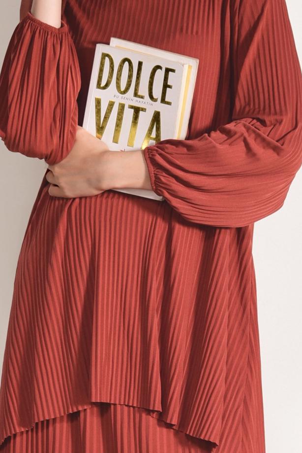 Vêtements hijab  PLEATED SKIRTED SUIT 3526  - TRENDTESETTÜR