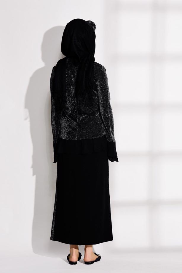 Vêtements hijab  SILVERY SKIRTED SUIT 4756  - TRENDTESETTÜR