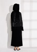 Vêtements hijab NOIR COSTUME JUPE ARGENT 4756